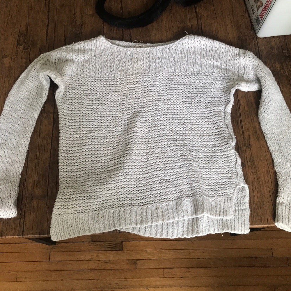 White Knit Sweater (Hollister)